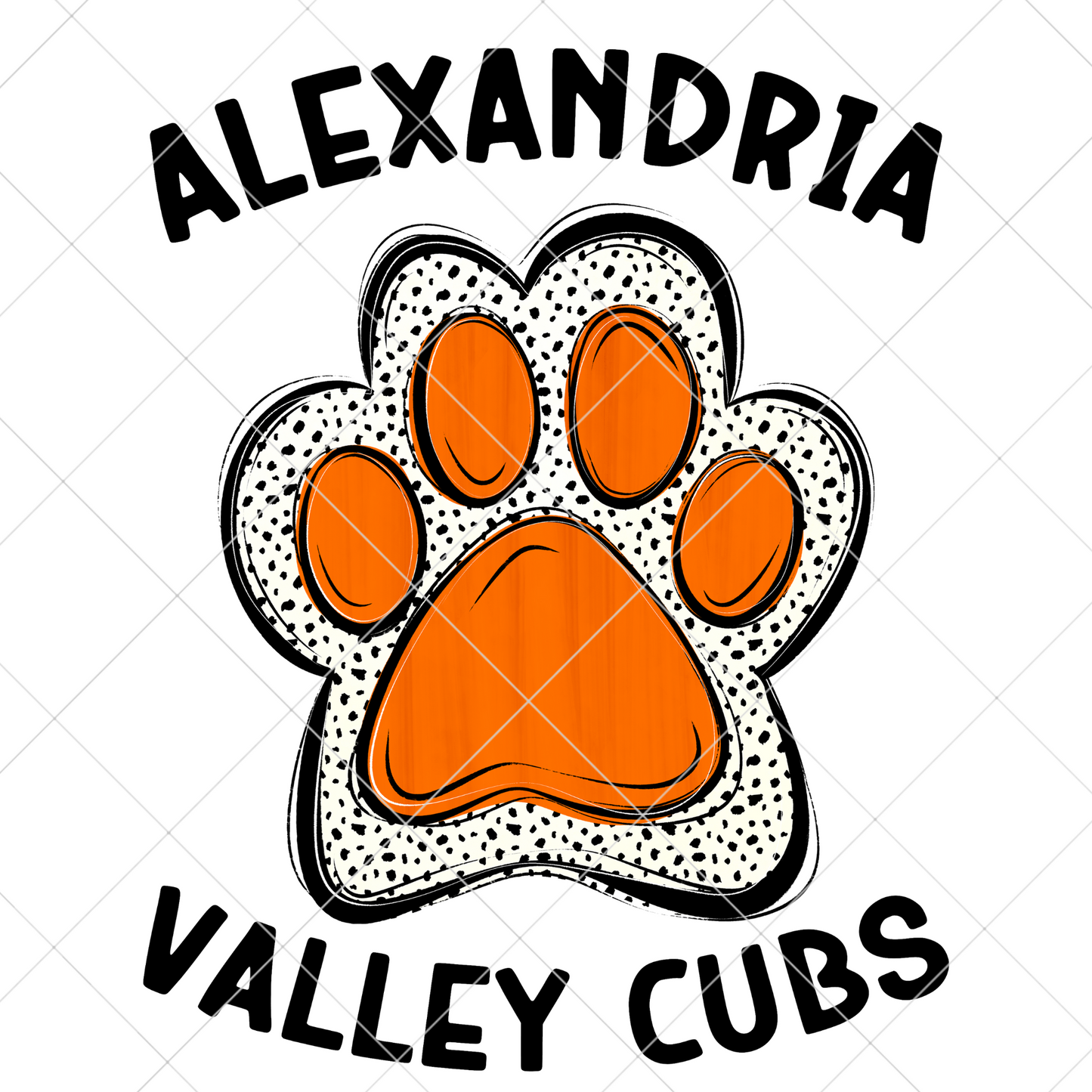 Valley Cubs Sublimation PNG For Making T-Shirts, Mugs, Tumblers, Stickers, Scrapbooks | Alexandria |300 DPI, Transparent Background Image
