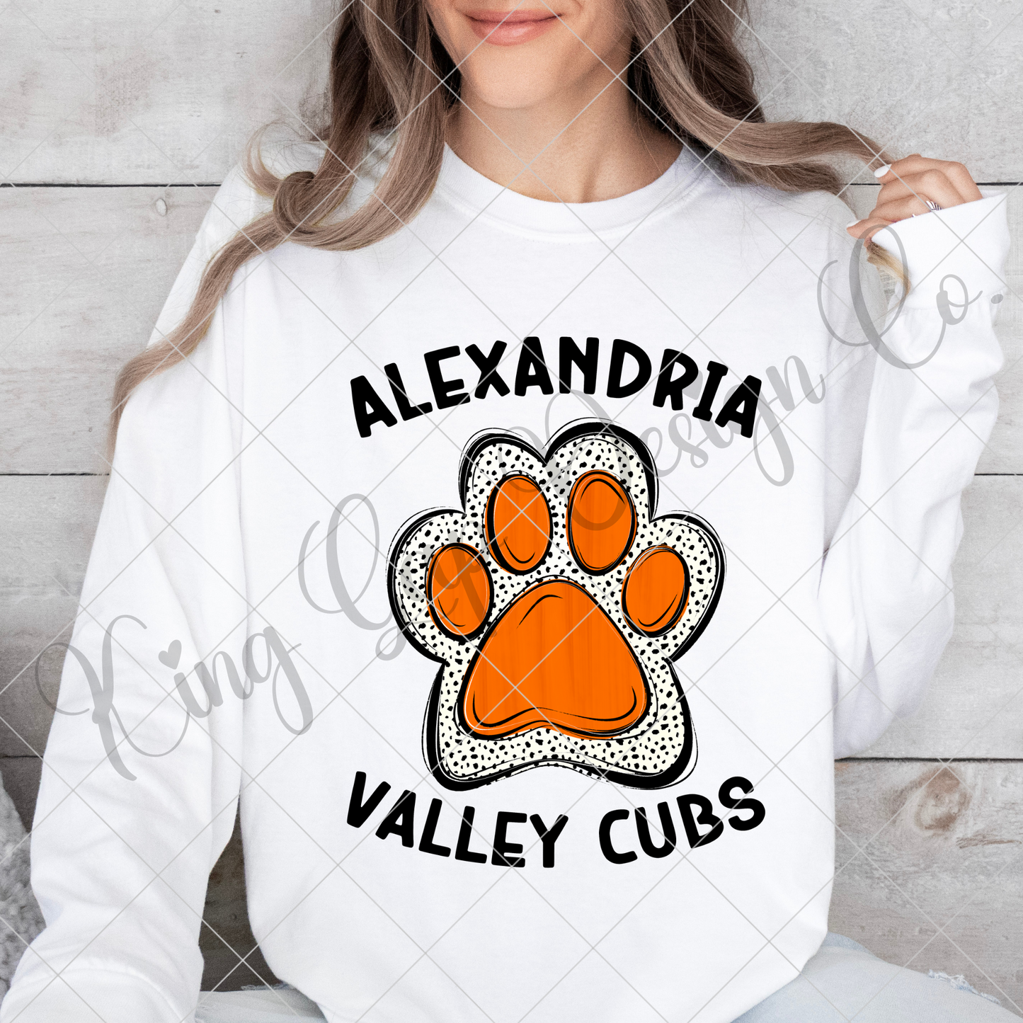 Valley Cubs Sublimation PNG For Making T-Shirts, Mugs, Tumblers, Stickers, Scrapbooks | Alexandria |300 DPI, Transparent Background Image