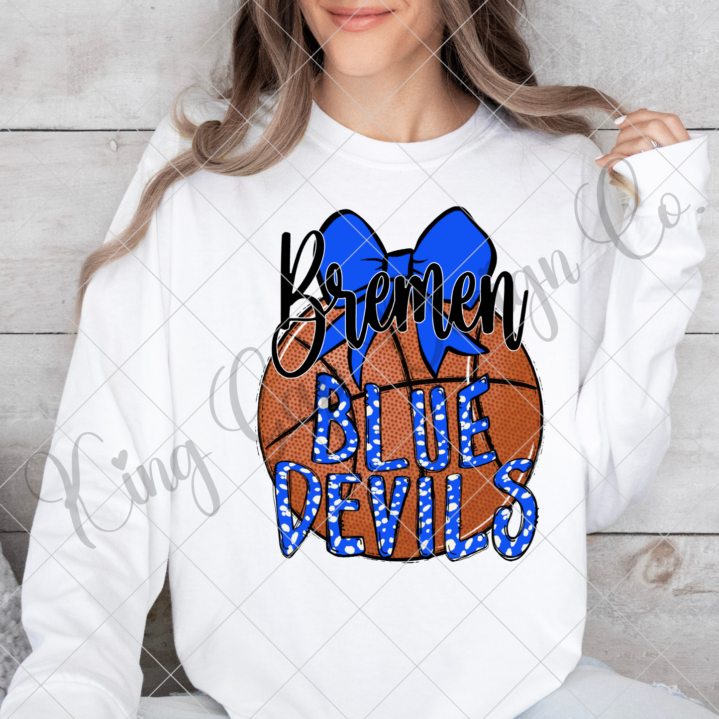 Breman Blue Devils Basketball PNG File For Making T-Shirts, Tumblers, Stickers, DTF Transfers, And More | Shirt Design For Blue Devils Fan | High Resolution