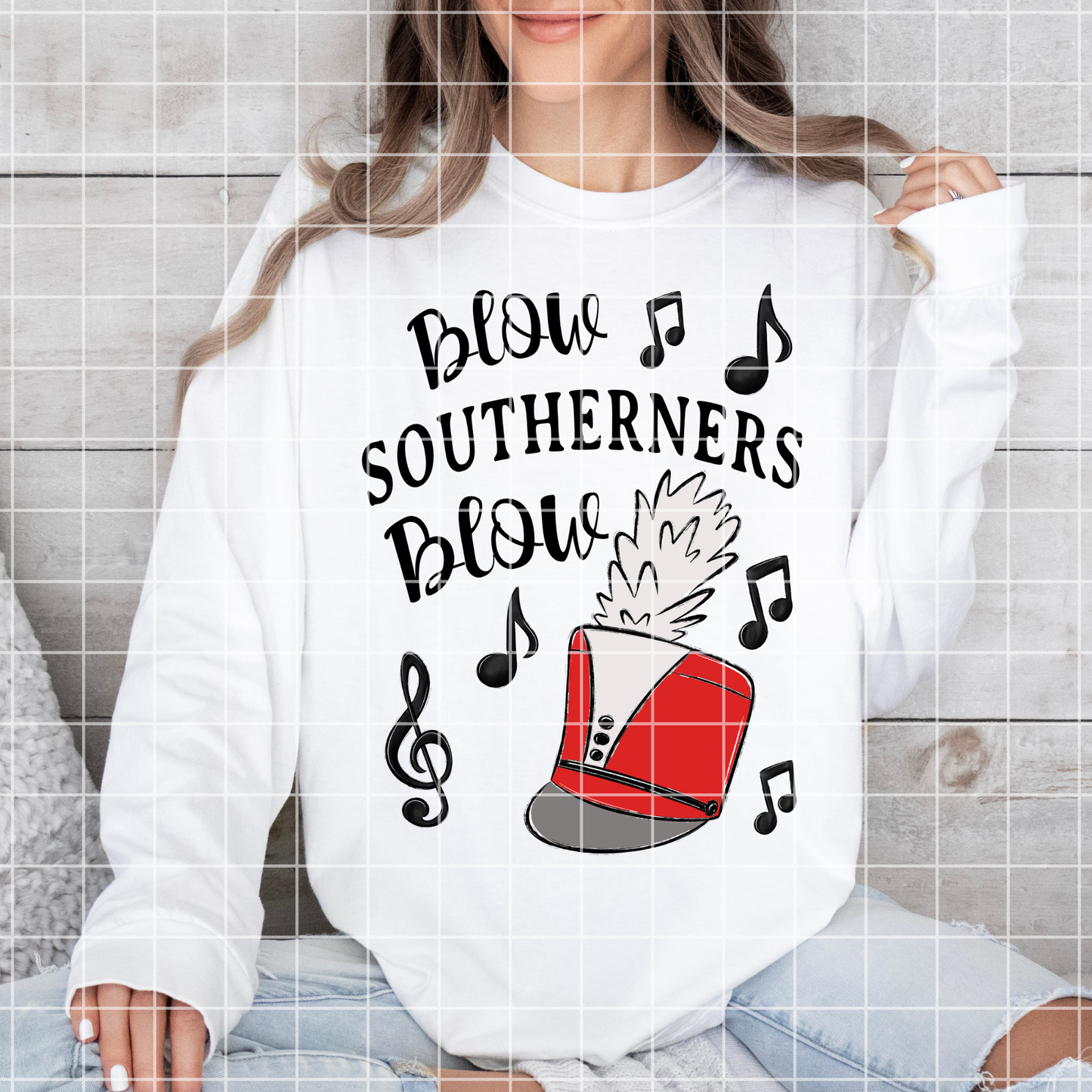 Blow Southerners Blow | Jacksonville State University Marching Southerners | JSU Band Sublimation PNG For Making Shirts, Tumblers, Mugs, Stickers, Or DTF Transfers |300 DPI,TransparentBG