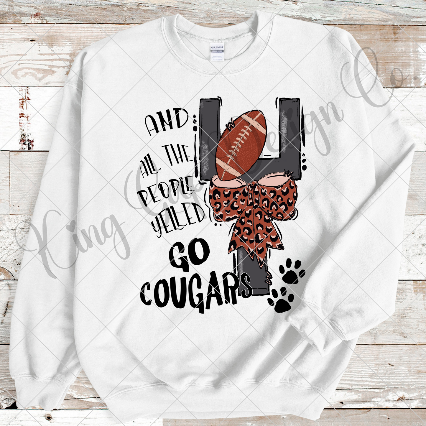 Cougars Football Sublimation | Game Day Shirt For Cougars Fan | Cougars Sticker PNG | Cougars Tumbler Design | Go Cougars | Cougars DTF PNG