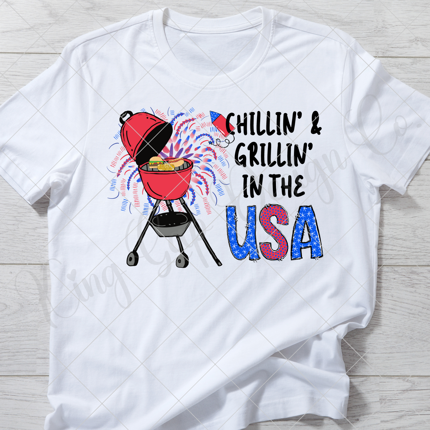 Cute Fourth Of July Shirt Design | Patriotic PNG With Red, White And Blue | Independence Day