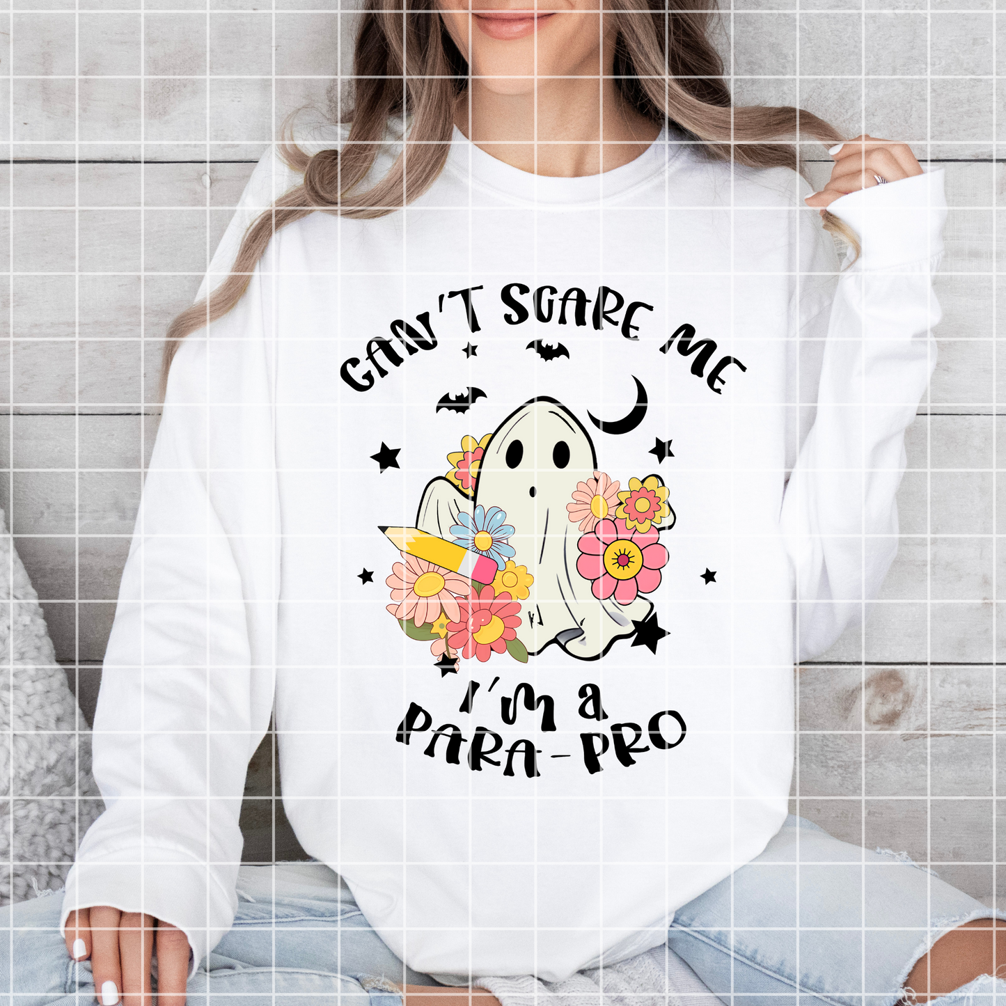 Halloween Shirt For Teacher Gift For Her Can't Scare Me I'm A Teacher Bundle Cute Ghost Halloween Shirt PNG Files T-Shirt Bundle T Shirt
