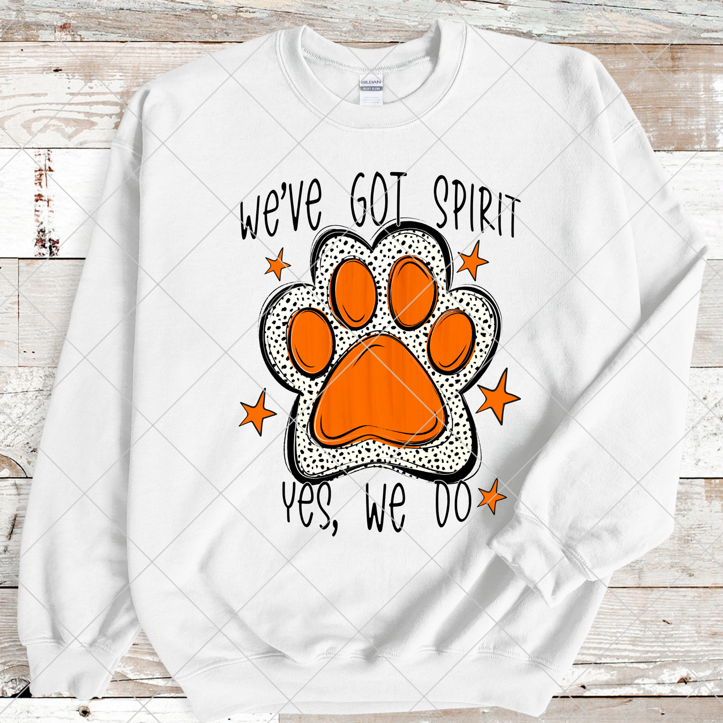 We've Got Spirit | Orange | Wildcats | Bearcats | Bobcats | Jaguars | Bulldogs | School Spirit For Sublimation Or DTF