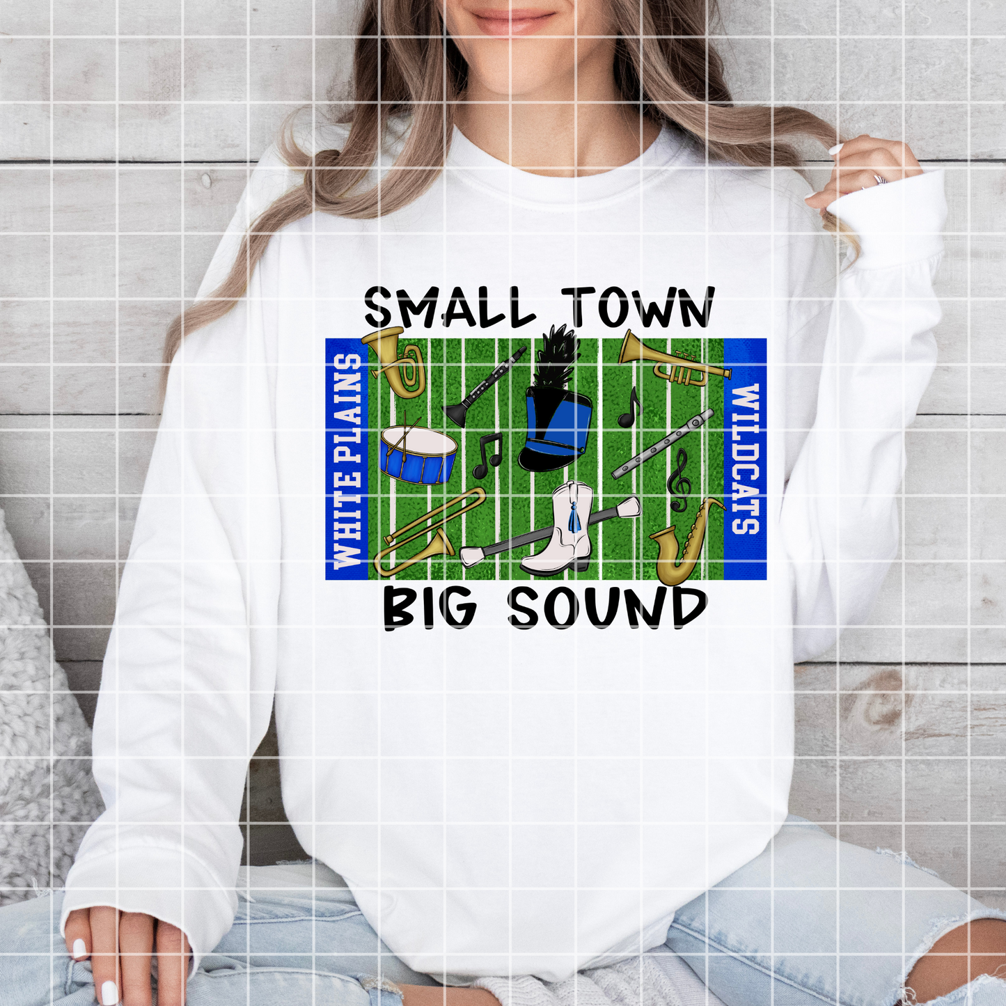 White Plains Band Sublimation | Marching Blue Brigade PNG For T-Shirts, Tumblers, Cups, Stickers| 300 DPI, Transparent Background