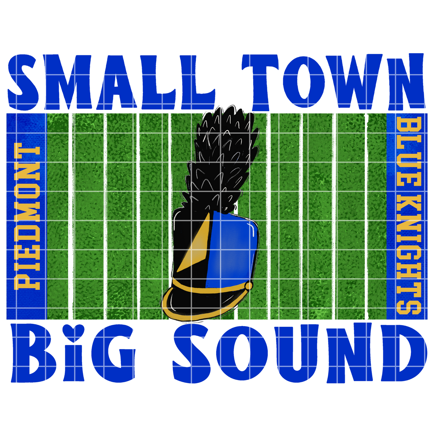 Piedmont Blue Knights Band Sublimation | PNG With Field Of Champions For T-Shirts, Tumblers, Cups, Stickers| 300 DPI, Transparent Background