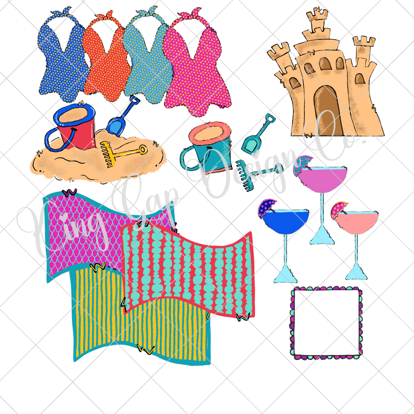 Commercially Licensed Summer Clip-Art Bundle For Designing Shirts Or Tumblers For Sublimation | Scrapbooking | 4th Of July | Backyard Grilling | Pool | Camping | Make Physical Products OR Digital Designs To Sell