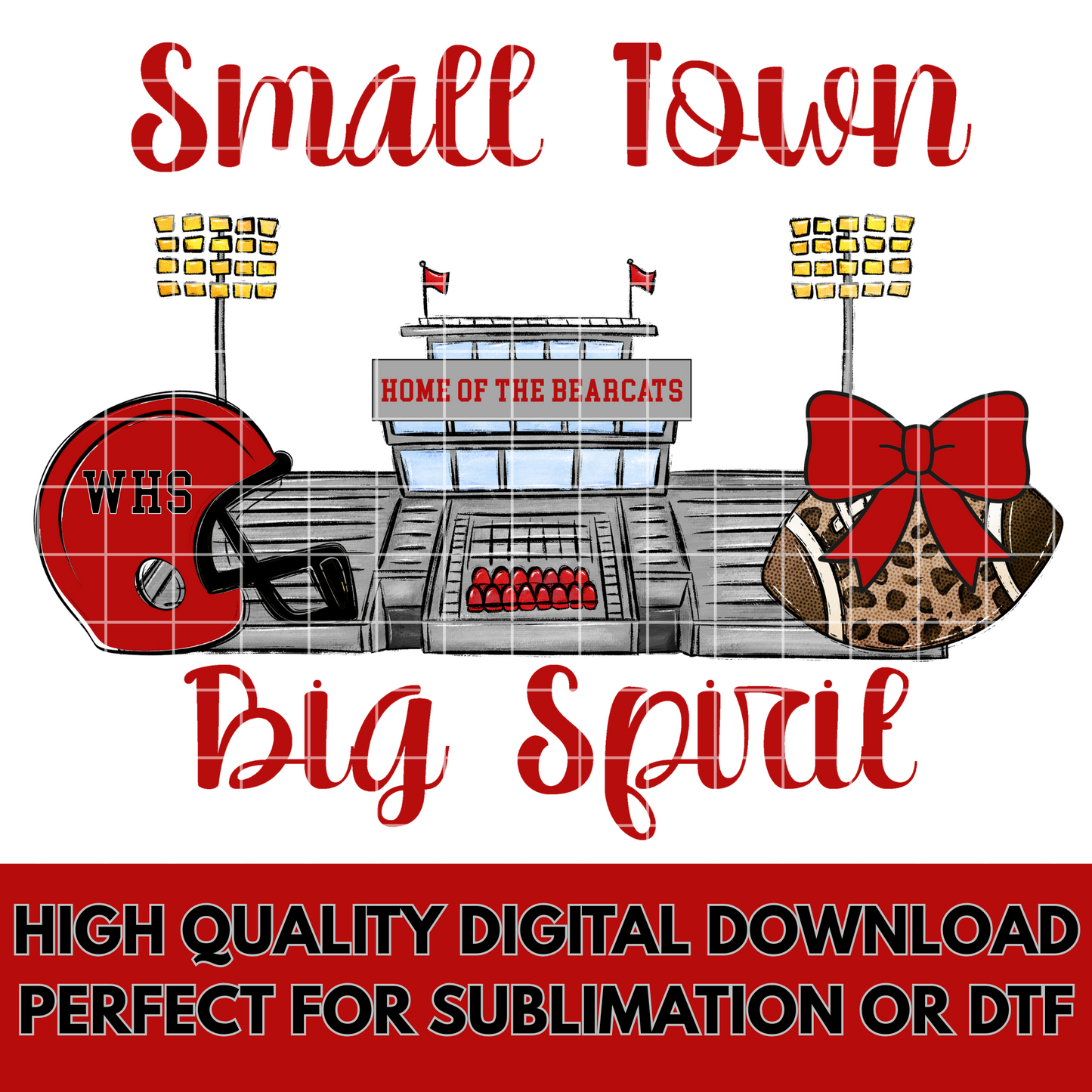 Weaver Bearcats Football Sublimation | Red And Black School Colors | PNG For T-Shirts, Tumblers, Cups, Stickers| 300 DPI, Transparent Background