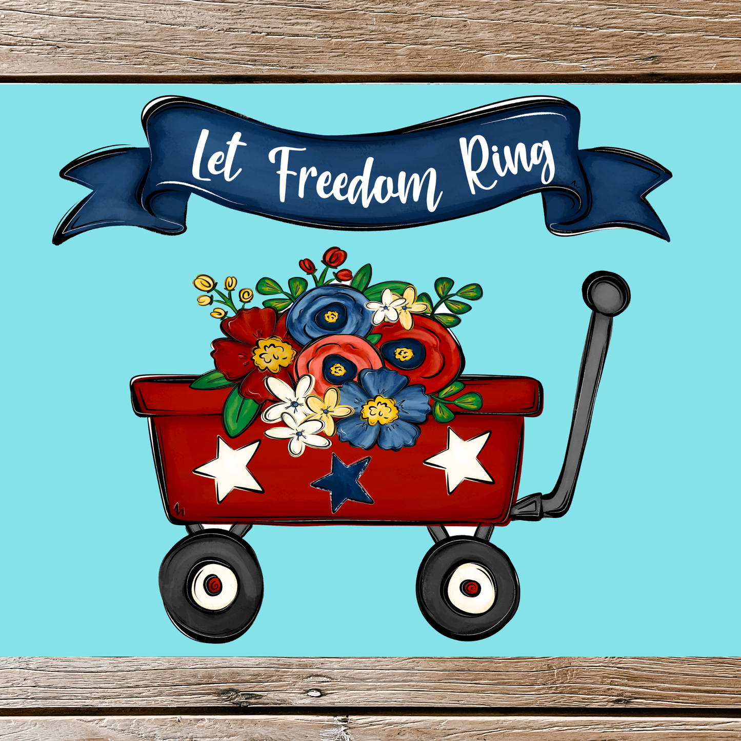 Red Wagon Patriotic Painting Template | Tracer For Painting | Acrylic Painting | Paint From Home | Tracer, Instructions, And Supply List Included | Floral