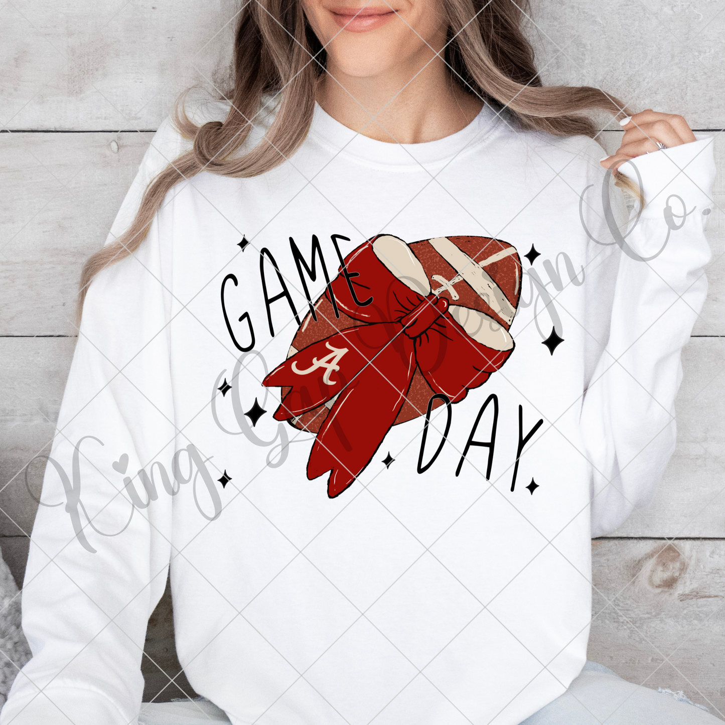 Alabama Football Sublimation PNG | Football With Crimson Coquette Bow | Crimson Tide Football | Roll Tide Design| Alabama DTF Design 300 DPI