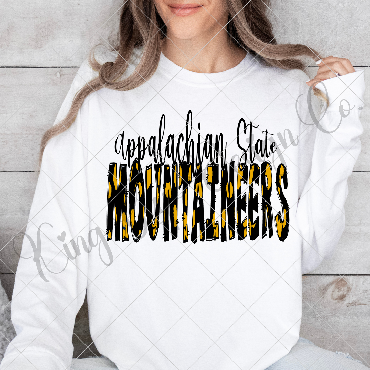 Appalachian State Mountaineers PNG | Black And Gold Doodle Letter Image For Making App State Fan Gear | High Resolution, 300 DPI With Transparent Background