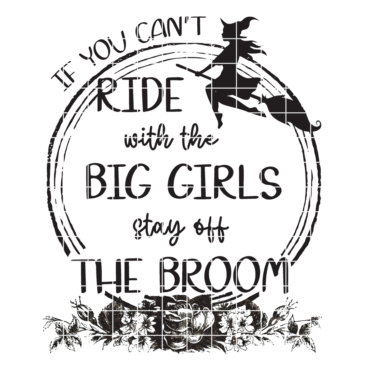 Halloween Shirt For Her If You Can't Ride With The Big Girls T-Shirt PNG Cute Witch Shirt Gift For Her Fall T-Shirt Halloween T Shirt Broom