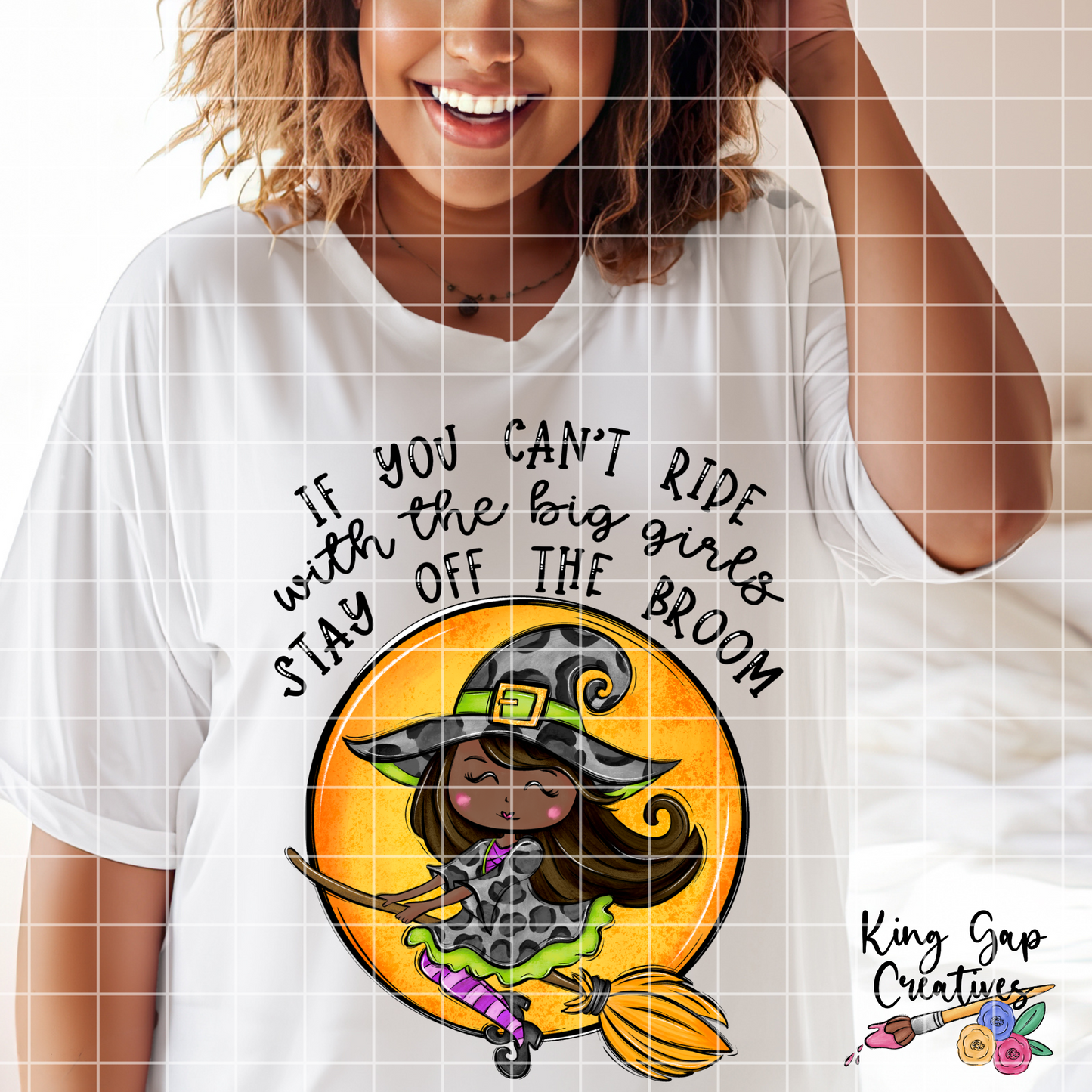 Cute Witch Design For Halloween | T-Shirts, Tumblers, Stickers, Scrapbooks| Sublimation Or DTF | 300 DPI Transparent Background