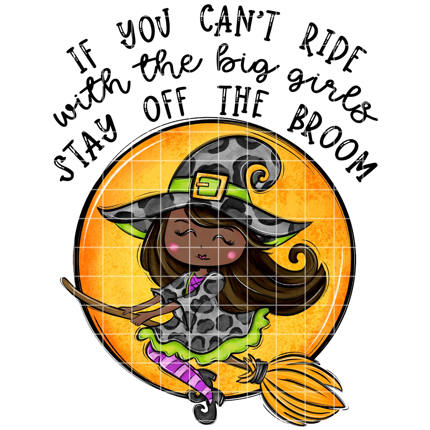 Cute Witch Design For Halloween | T-Shirts, Tumblers, Stickers, Scrapbooks| Sublimation Or DTF | 300 DPI Transparent Background