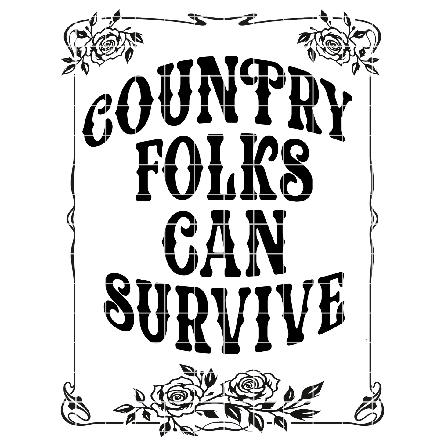 Cute Country Sublimation Design | Country Folks Can Survive | Hank Williams Junior T-Shirt PNG| Country Song Sublimation Design| T-Shirt PNG
