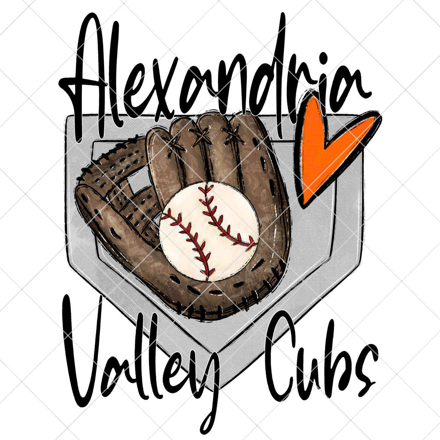 Alexandria Valley Cubs Baseball Sublimation PNG For Making T-Shirts, Mugs, Tumblers, Stickers, Scrapbooks | Alexandria |300 DPI, Transparent Background Image