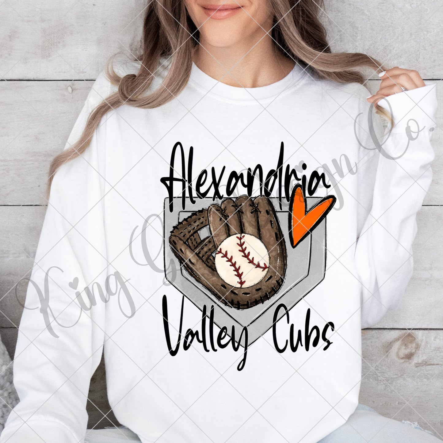 Alexandria Valley Cubs Baseball Sublimation PNG For Making T-Shirts, Mugs, Tumblers, Stickers, Scrapbooks | Alexandria |300 DPI, Transparent Background Image