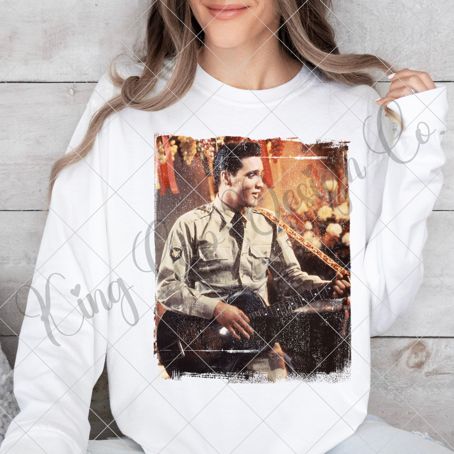 Elvis Presley Sublimation PNG For T-Shirts, Mugs, Tumblers, Dishtowels | High Quality Image On Grunge Background |300 DPI|Gift for Elvis Fan