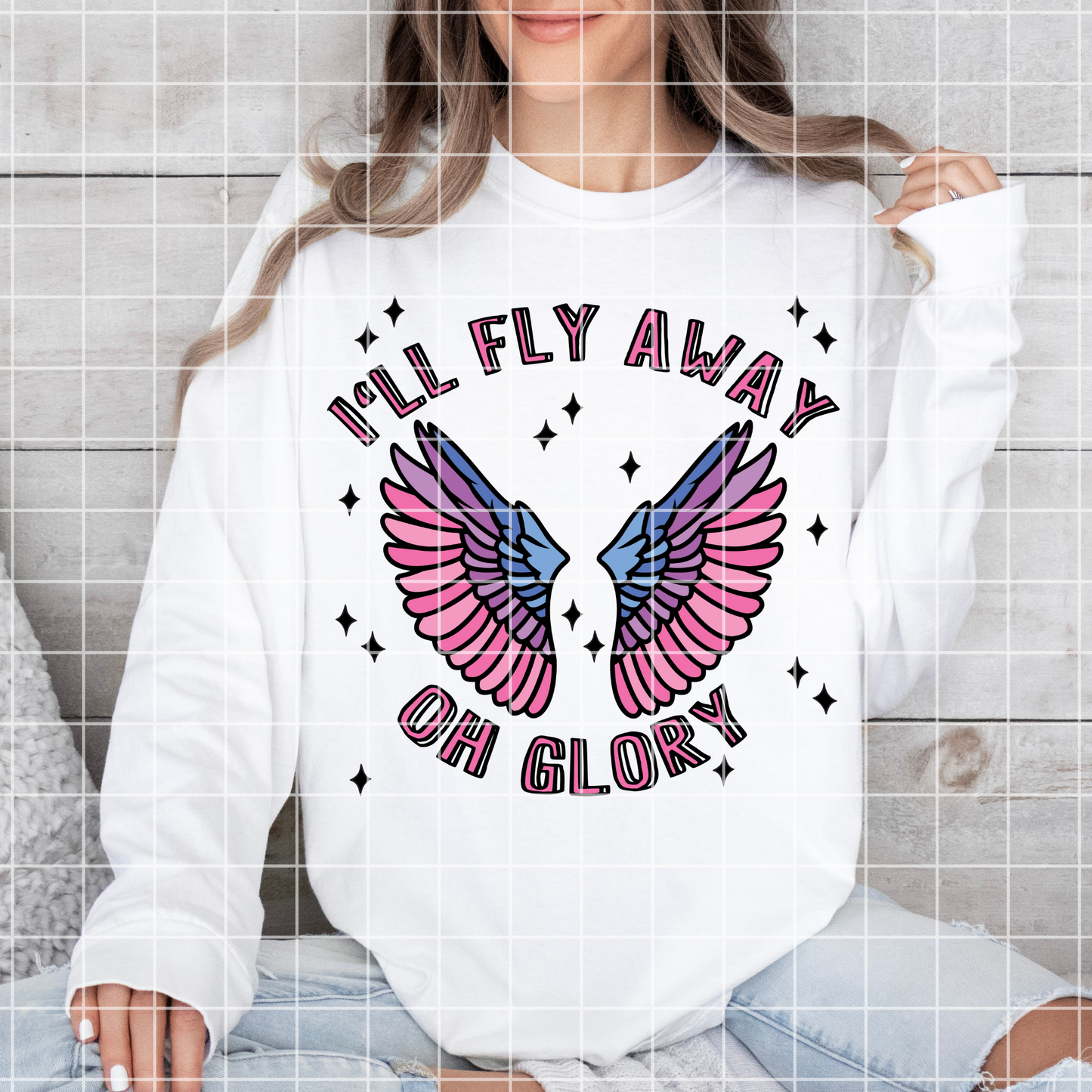 I'll Fly Away T-Shirt PNG | Christian T-Shirt Design For Sublimation DTF Printing | Tumbler Graphic For Sublimation | Colorful Shirt Design