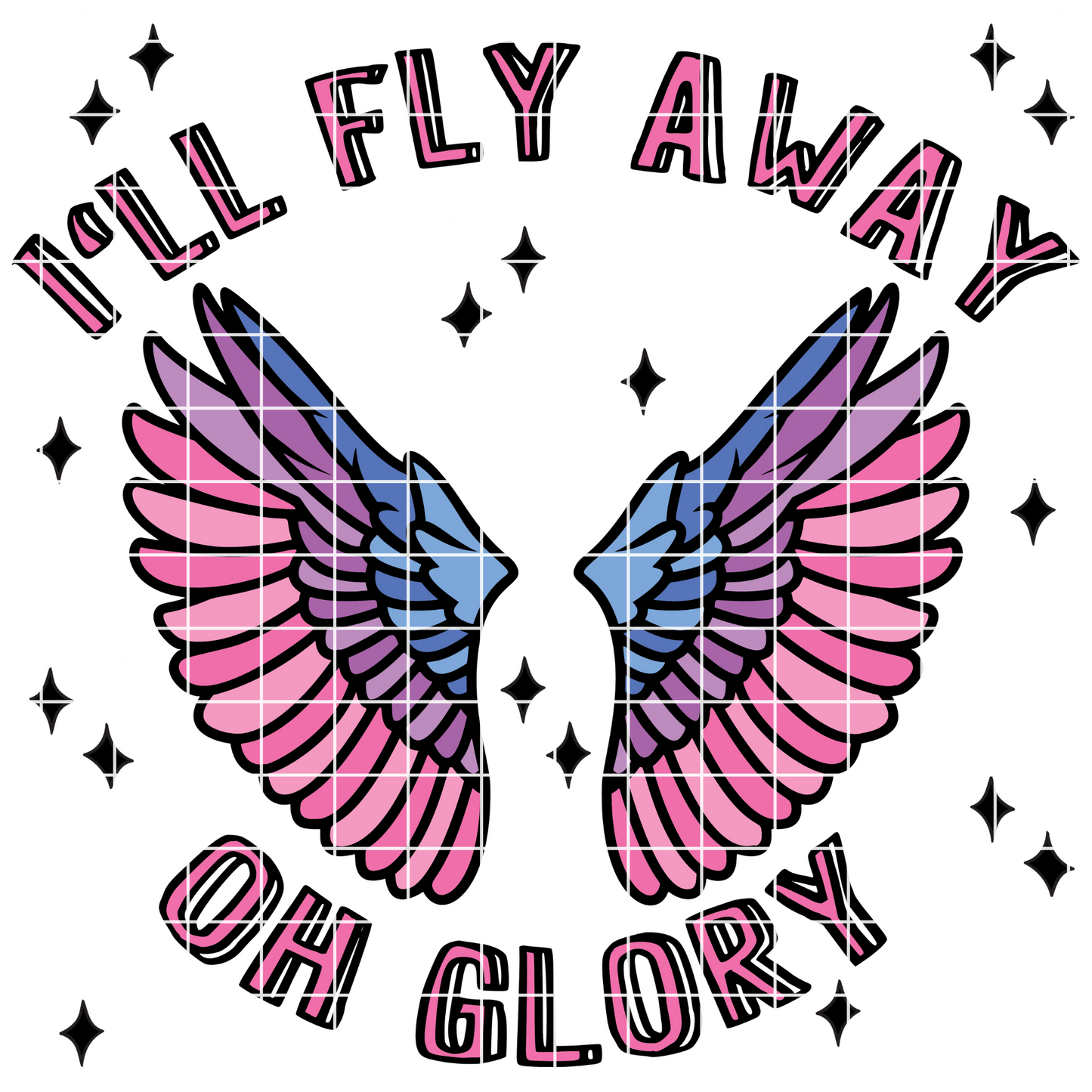 I'll Fly Away T-Shirt PNG | Christian T-Shirt Design For Sublimation DTF Printing | Tumbler Graphic For Sublimation | Colorful Shirt Design