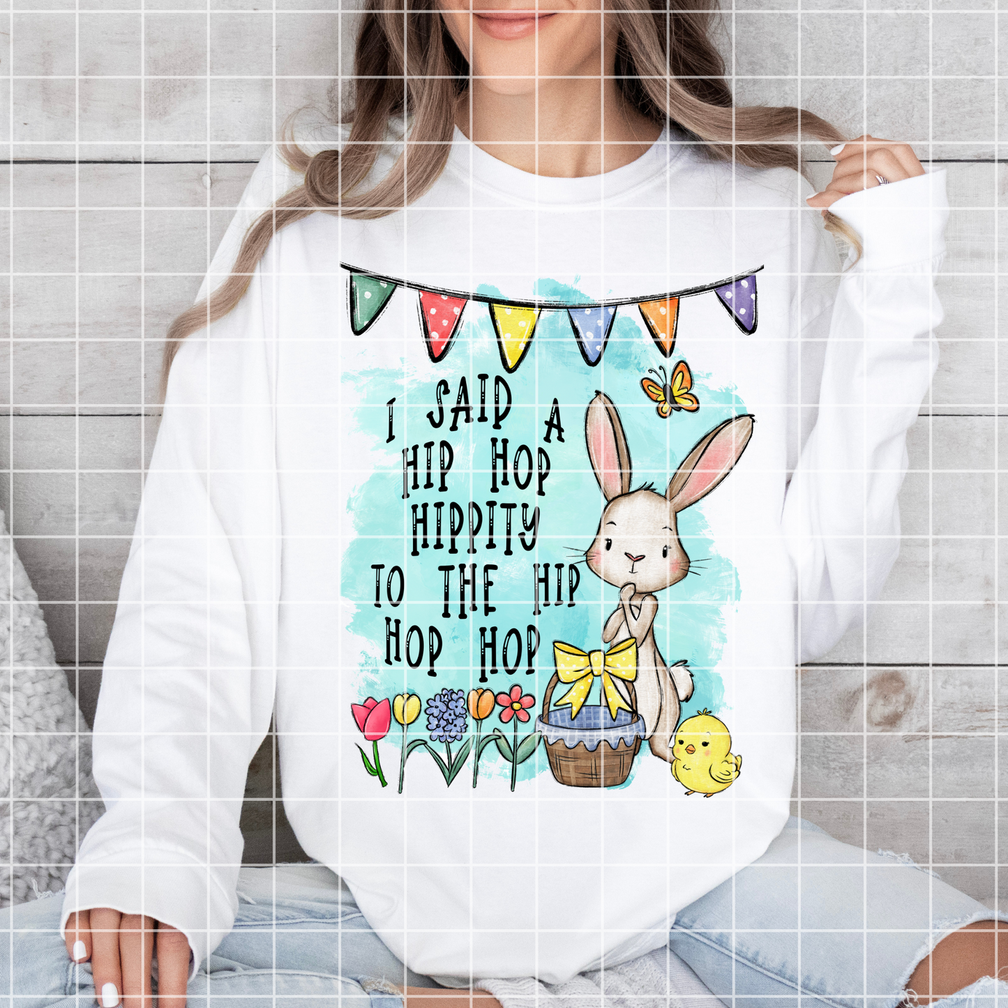 Easter T-Shirt Design Easter Sublimation PNG For Shirts Easter Sublimation For Tumbler Easter Dish Towel Funny Easter Bunny Hip Hop Bunny