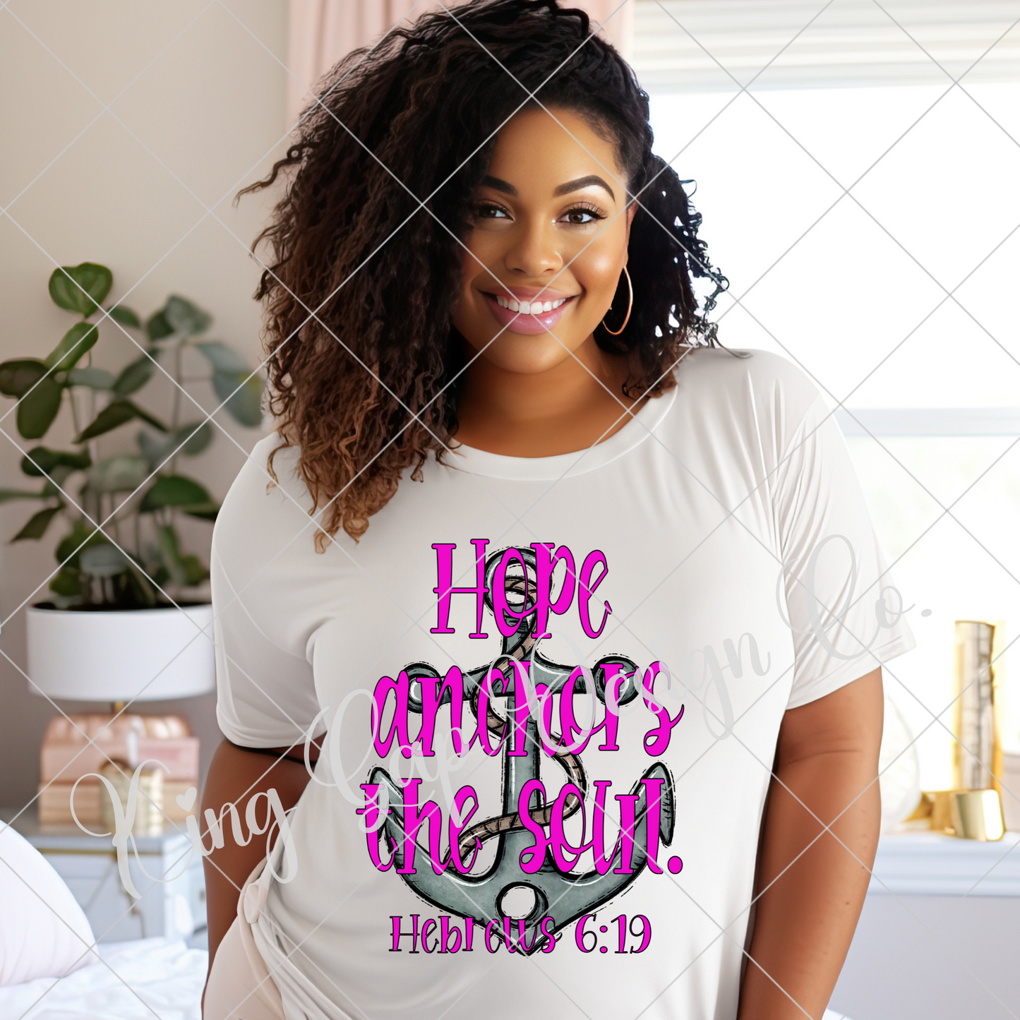 Hope Anchors The Soul | Hebrews PNG Cute Christian PNG For Making Shirts, Tumblers, Mugs And More | Works For Sublimation Or DTF Printing |High Resolution, 300 DPI, Transparent Background
