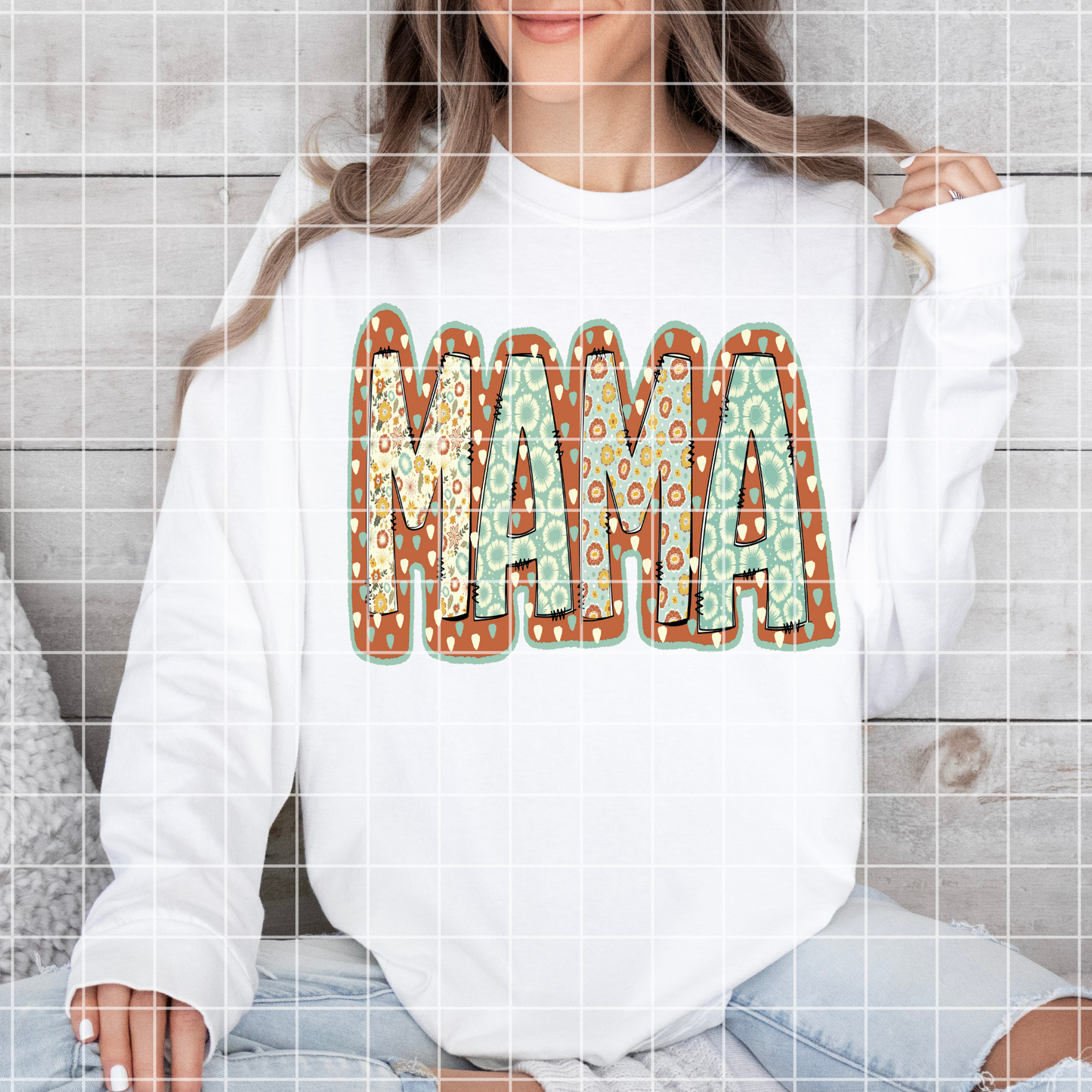 Mama Shirt Design Mama Sublimation Design For T-Shirts Tumbler Sublimation Mama Cute Doodle Letter Design Digital Download For Sublimation