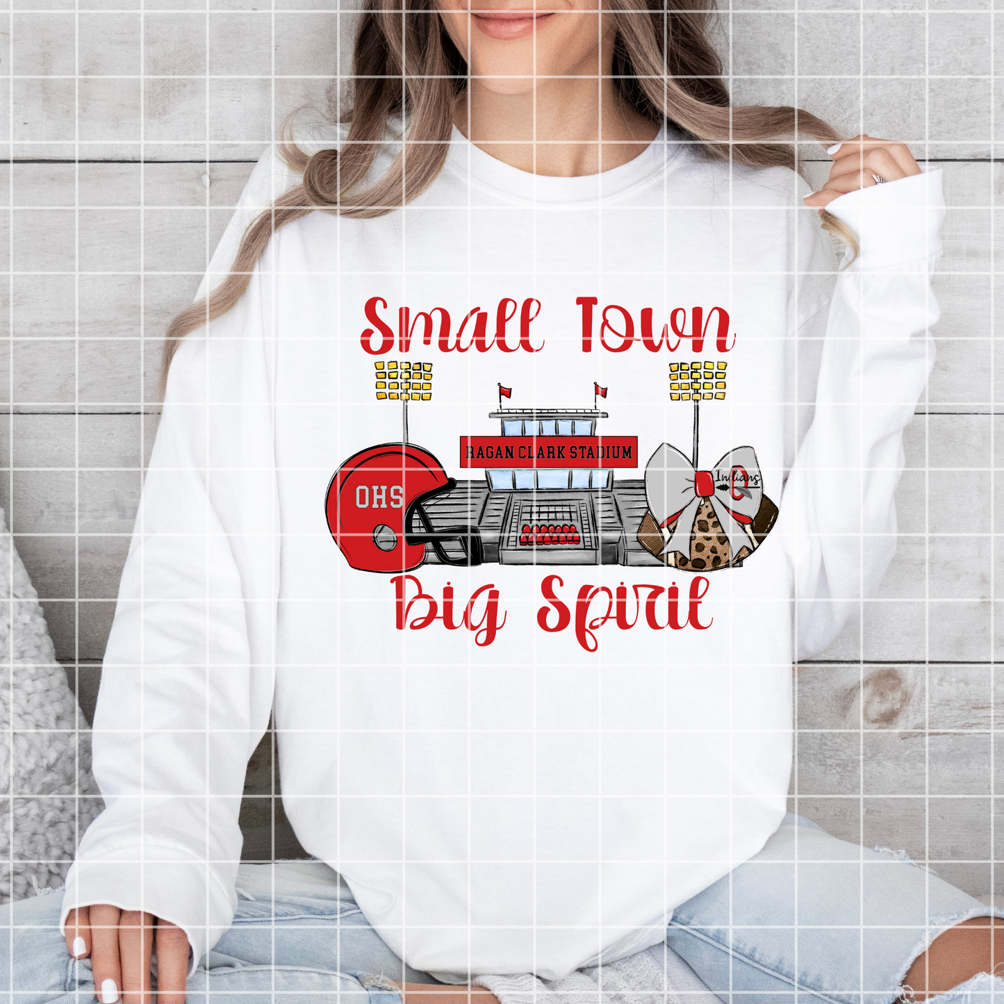 Ohatchee Indians Football Sublimation | Red And Black School Colors | PNG For T-Shirts, Tumblers, Cups, Stickers| 300 DPI, Transparent Background