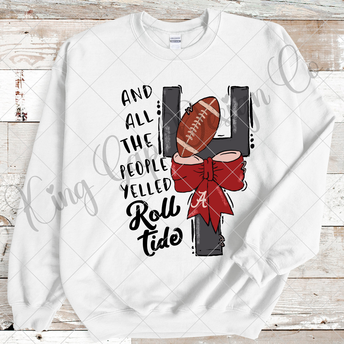 Alabama Football Sublimation | Roll Tide | Hand Drawn PNG For Making T-Shirts, Tumblers, Stickers, Dish Towels