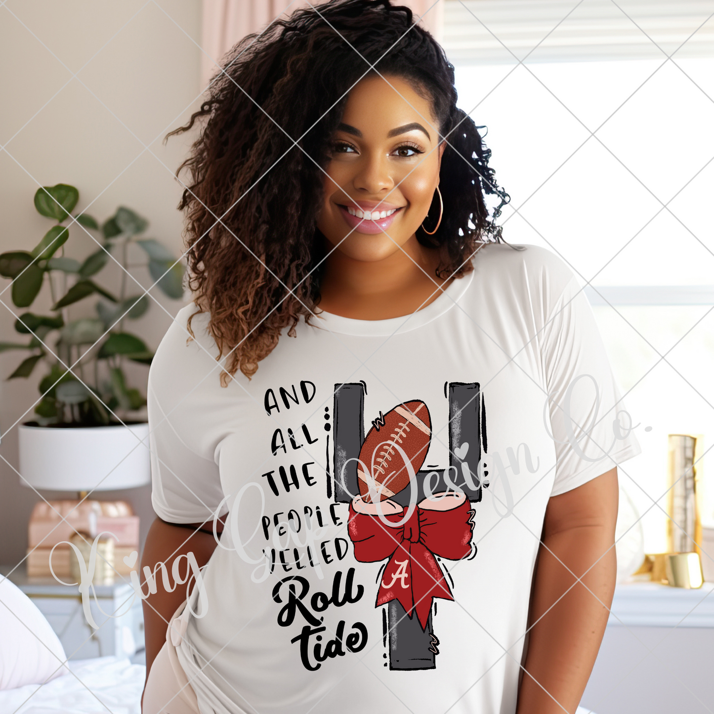 Alabama Football Sublimation | Roll Tide | Hand Drawn PNG For Making T-Shirts, Tumblers, Stickers, Dish Towels