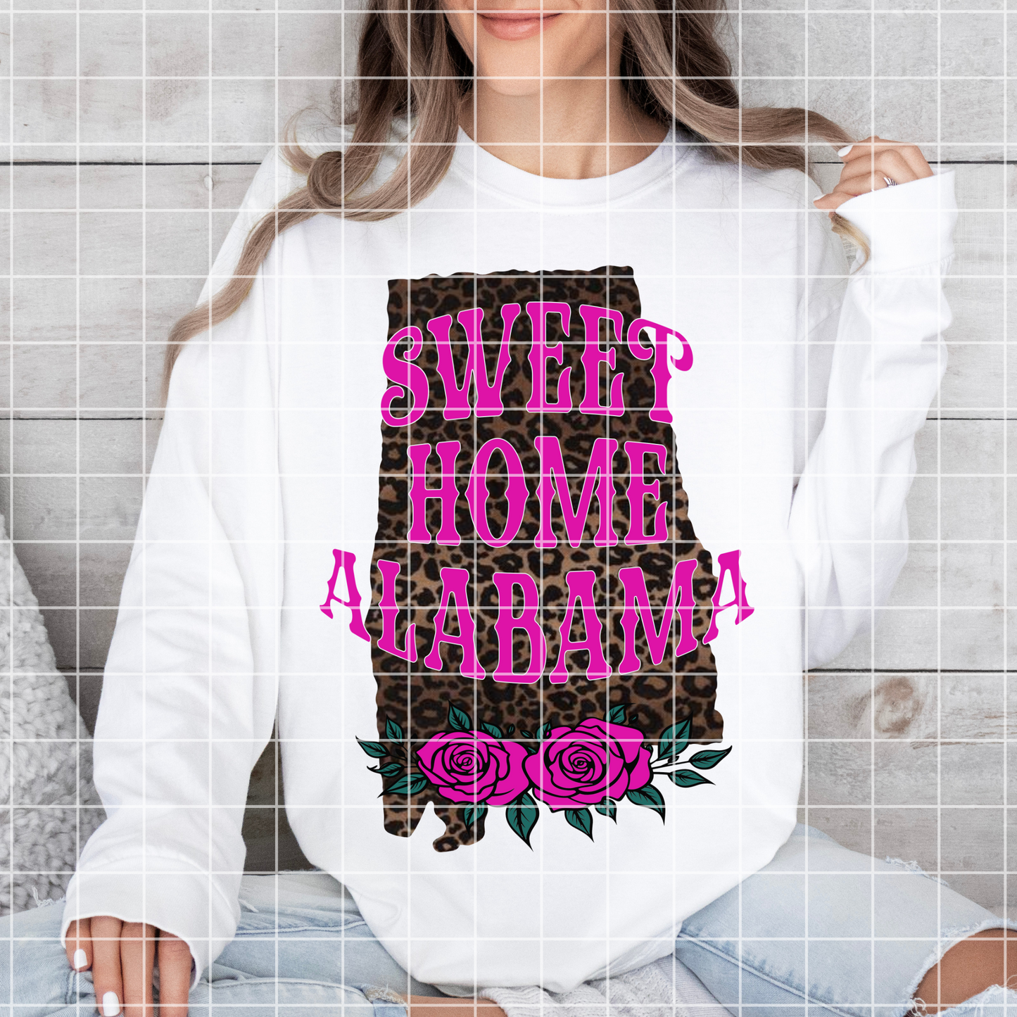 Sweet Home Alabama Shirt PNG | Leopard Print Alabama Shirt Design For Sublimation | Alabama Leopard Print Tumbler Design | Digital Download