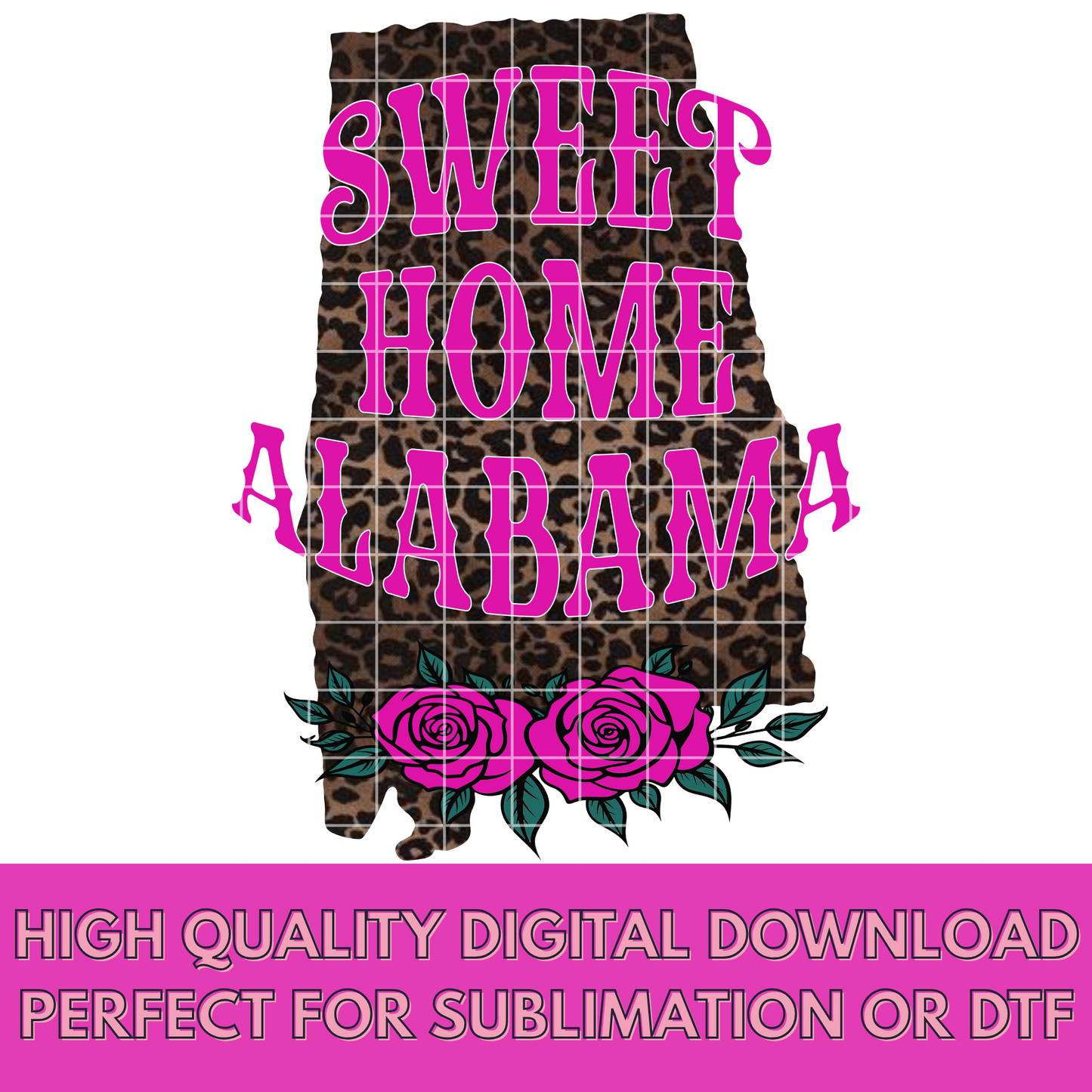 Sweet Home Alabama Shirt PNG | Leopard Print Alabama Shirt Design For Sublimation | Alabama Leopard Print Tumbler Design | Digital Download