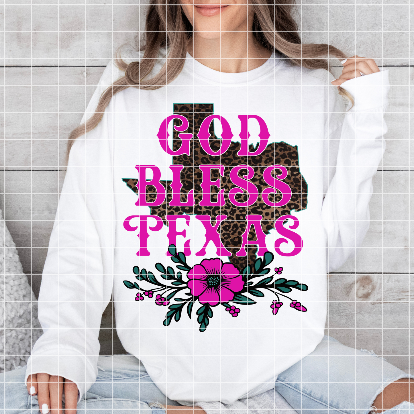 Cute Texas Shirt Design For Sublimation | Texas Tumbler PNG | Leopard Print Texas State Shape | God Bless Texas Sublimation File | Texas Art