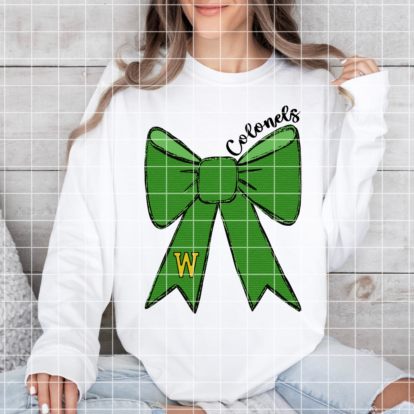 Woodlawn Colonels Football Sublimation | Green And Gold School Colors | PNG For T-Shirts, Tumblers, Cups, Stickers| 300 DPI, Transparent Background