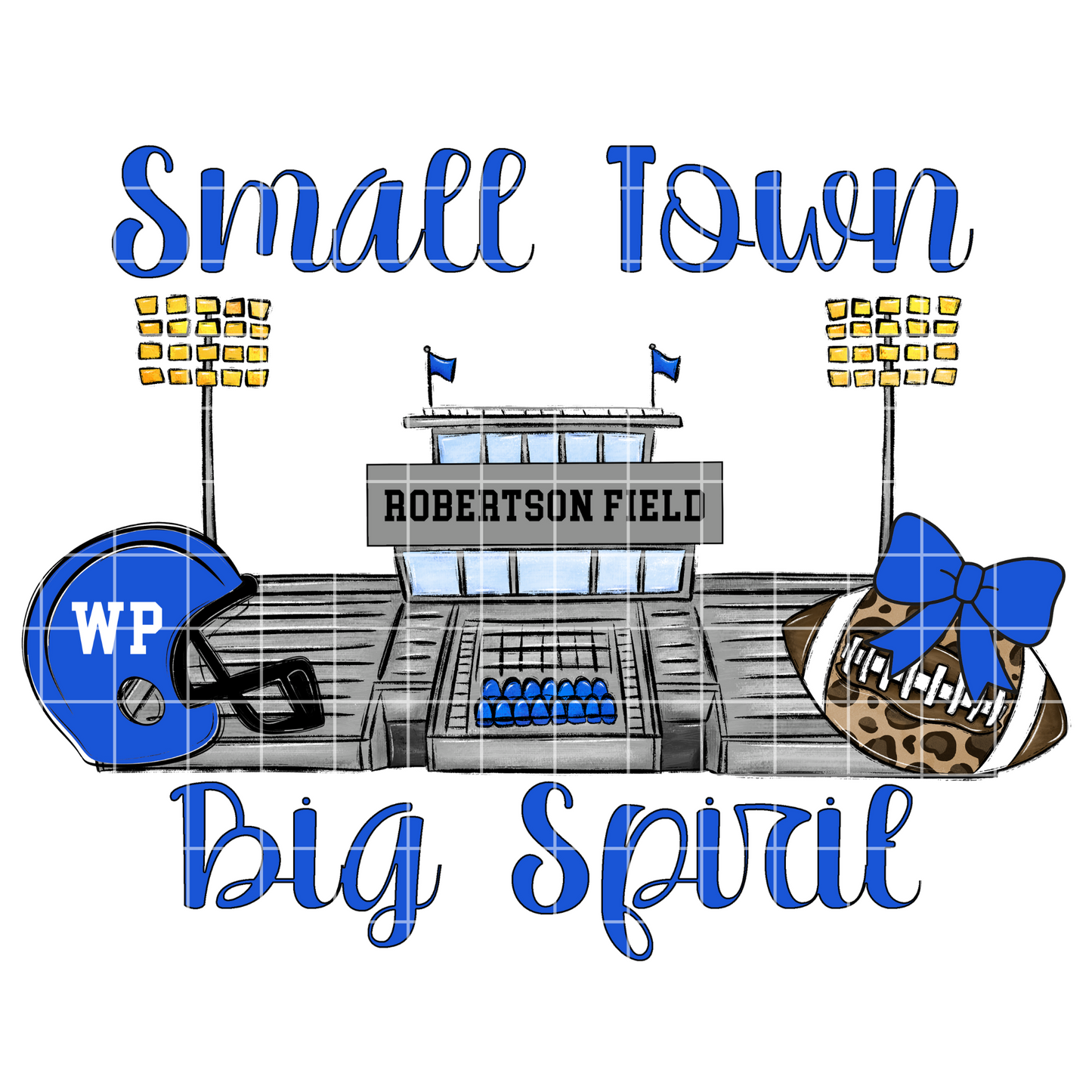 White Plains Wildcats Football Sublimation | PNG With Robertson Field For T-Shirts For Wildcats Fans | 300 DPI, Transparent Background
