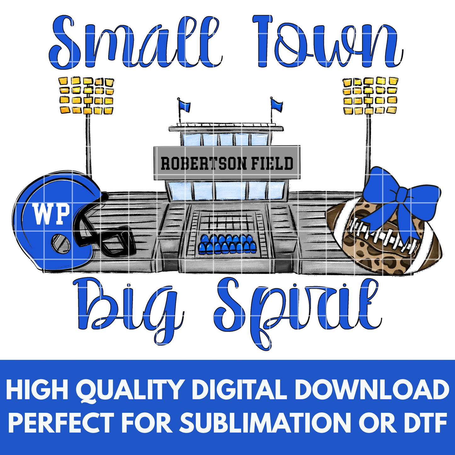 White Plains Wildcats Football Sublimation | PNG With Robertson Field For T-Shirts For Wildcats Fans | 300 DPI, Transparent Background