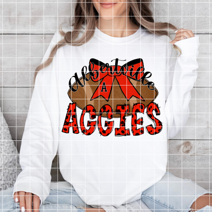 Albertville Aggies High School Football Sublimation | Red And Black School Colors | PNG For T-Shirts, Tumblers, Cups, Stickers| 300 DPI, Transparent Background