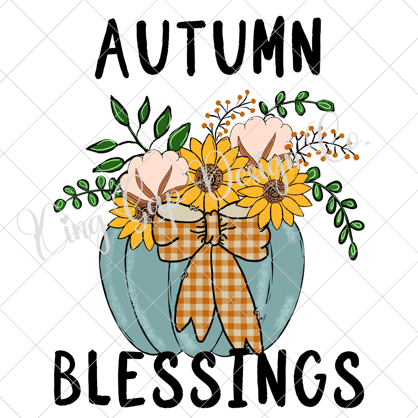 Autumn Blessings Shirt Design | Fall Sublimation For T-Shirts, Tumblers, Dish Towels | Fall Sticker | Fall Artwork | Fall PNG For DTF Prints