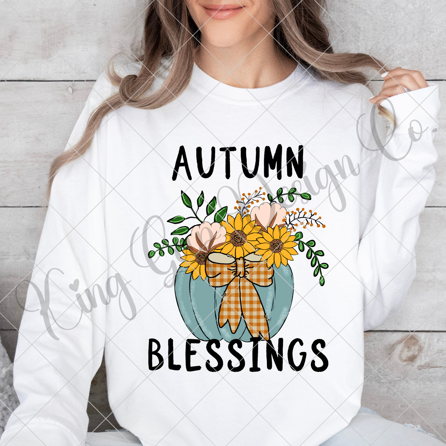 Autumn Blessings Shirt Design | Fall Sublimation For T-Shirts, Tumblers, Dish Towels | Fall Sticker | Fall Artwork | Fall PNG For DTF Prints