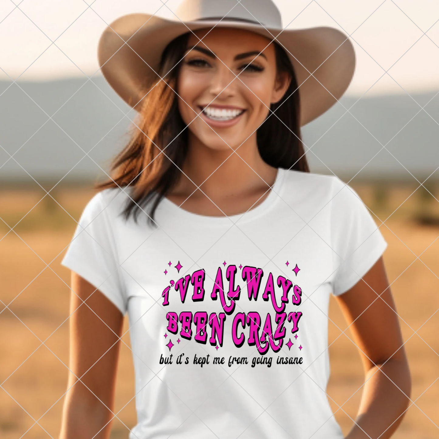 Cute Country Shirt PNG | Outlaw Country Shirt Design For Sublimation| Waylon Jennings | I've Always Been Crazy | Country Music Concert Shirt