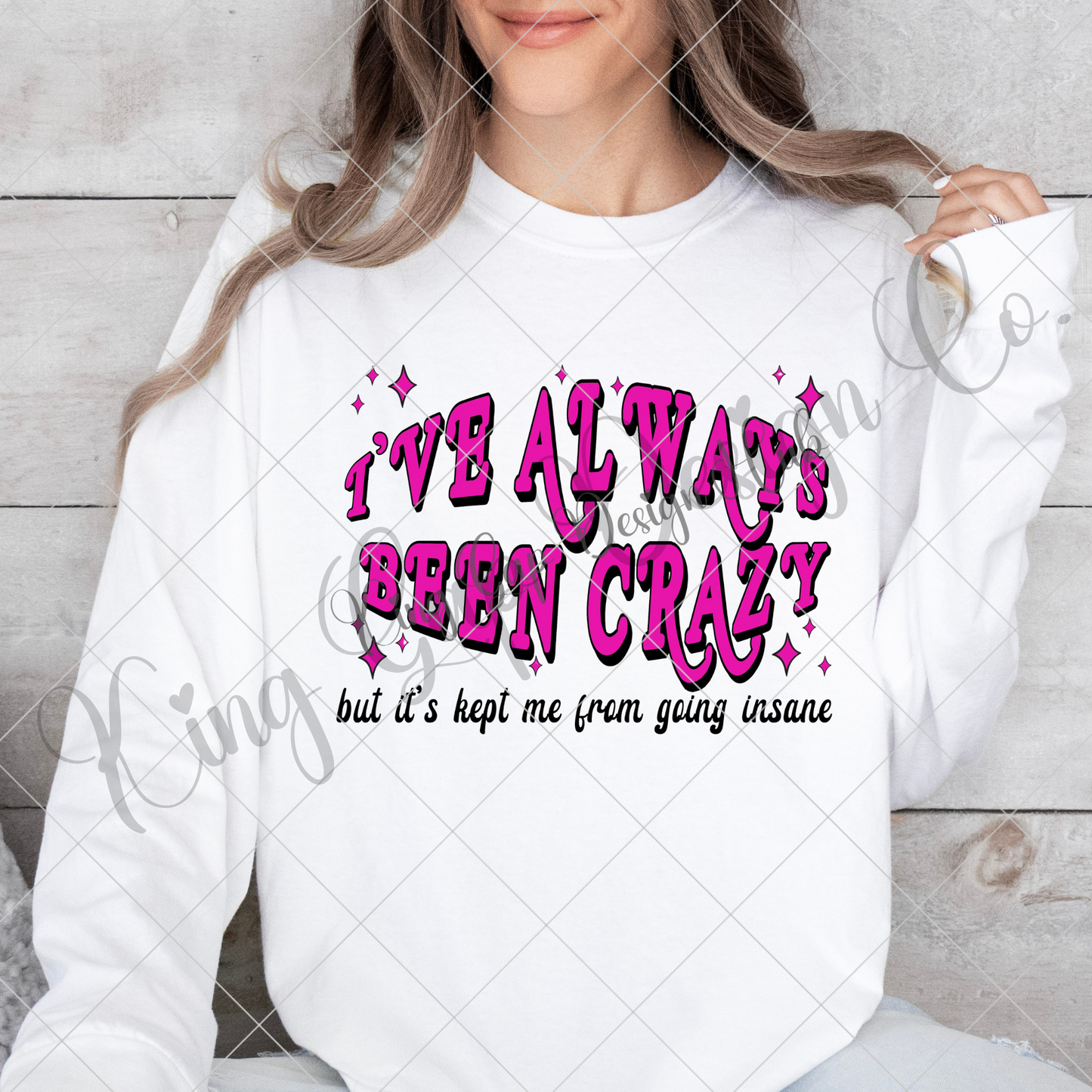 Cute Country Shirt PNG | Outlaw Country Shirt Design For Sublimation| Waylon Jennings | I've Always Been Crazy | Country Music Concert Shirt