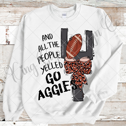 Aggies Football Sublimation PNG | Shirt For Aggies Football Fan | Aggies High School Football | Aggies Sticker | Aggies Mug | Aggies Tumbler