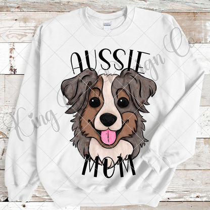 Aussie Mom PNG For Making T-Shirts, Tumblers, Mugs, Stickers, Sublimation, DTF Transfers| Dog Mom Shirt Design | High Resolution, 300 DPI With Transparent Background