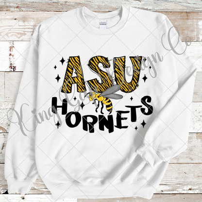 Alabama State University Sublimation PNG For T-Shirts, Tumblers, Mugs, Dishtowels | ASU Doodle Letters| Hornets Sublimation| Original Design