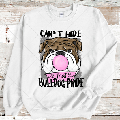 Bulldogs Football Sublimation PNG For Making T-Shirts, Sweatshirts, Tumblers, Mugs And More | Also Suitable For DTF | High Resolution Image | Bubble Gum Bulldog| Bulldog Pride