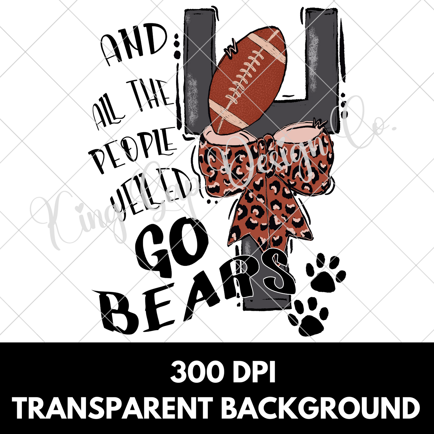 Bears Football Sublimation | Go Bears | T-Shirt For Bears Fan | Bears High School Team | Bears Game Day Shirt Design | Bears Sticker Design