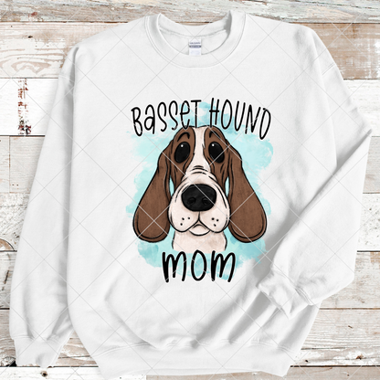 Basset Hound Mom PNG For Making T-Shirts, Tumblers, Mugs, And More | Cute Shirt For Dog Mom |High Resolution, 300 DPI, Transparent Background (Copy)