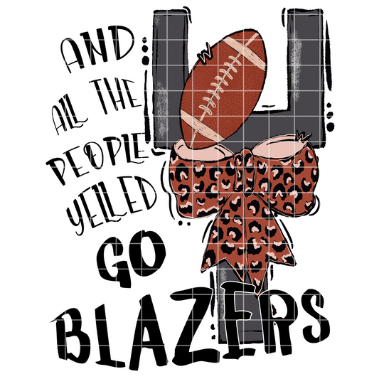 Blazers Football Sublimation | Shirt Design For Blazers Football Fan | Blazers Tumbler Design | Blazers Football Sticker PNG | Go Blazers