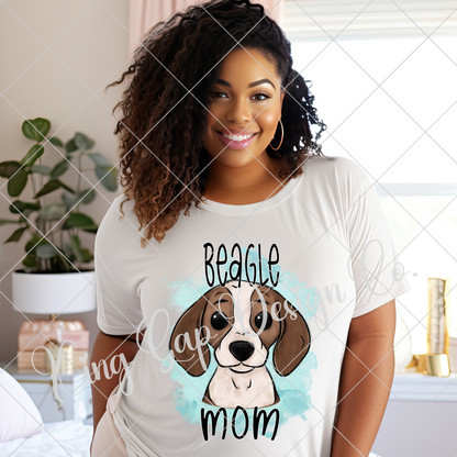 Beagle Hound Mom PNG For Making T-Shirts, Tumblers, Mugs, And More | Cute Shirt For Dog Mom |High Resolution, 300 DPI, Transparent Background