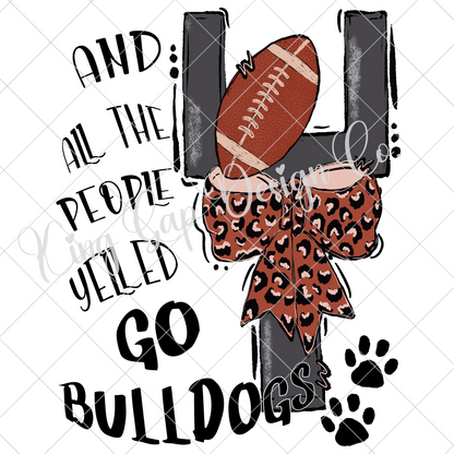 Bulldogs Sublimation | Go Bulldogs | Bulldogs Football T-Shirt Design | Bulldog Fan Shirt PNG | Bulldogs Sticker | Bulldogs Tumbler